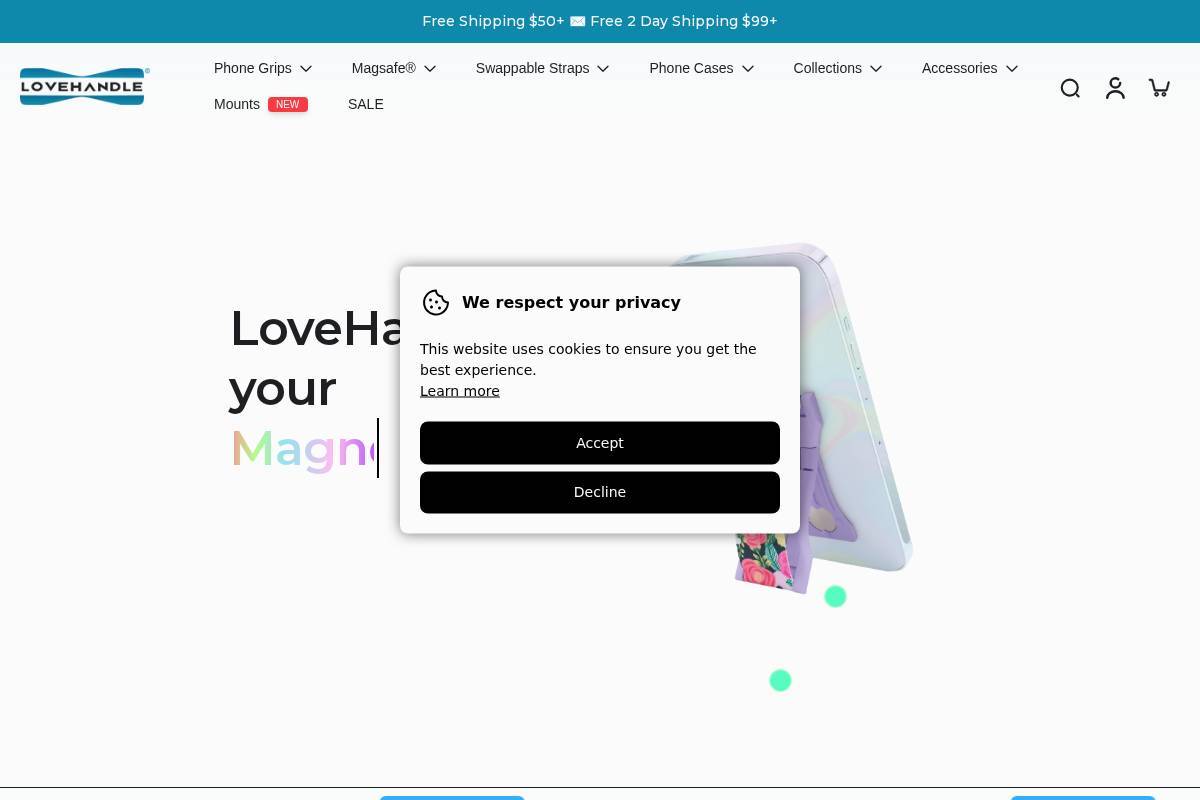 lovehandle.com homepage screenshot