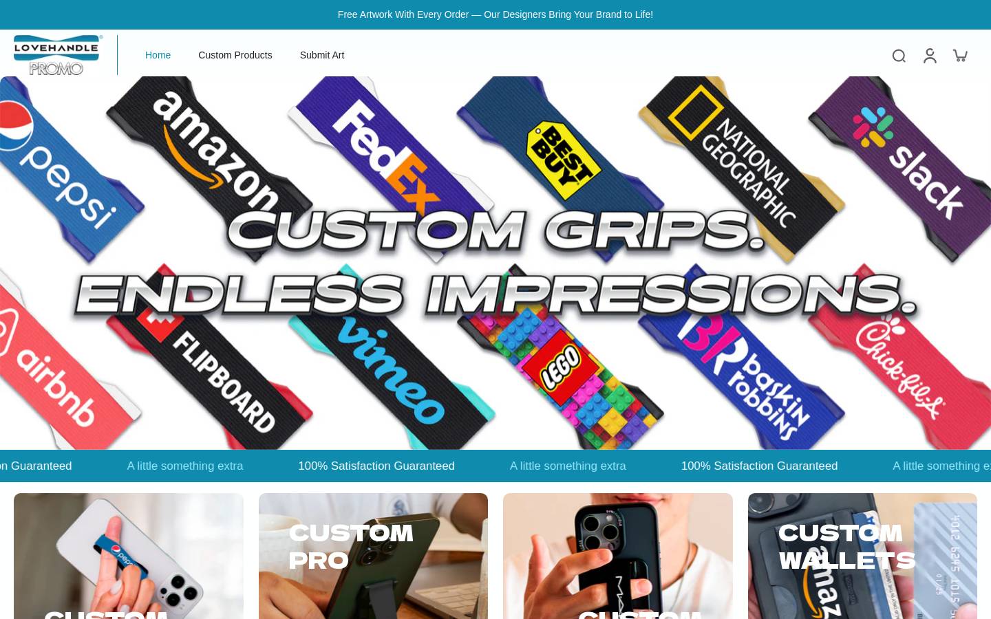 lovehandlepromo.com homepage screenshot