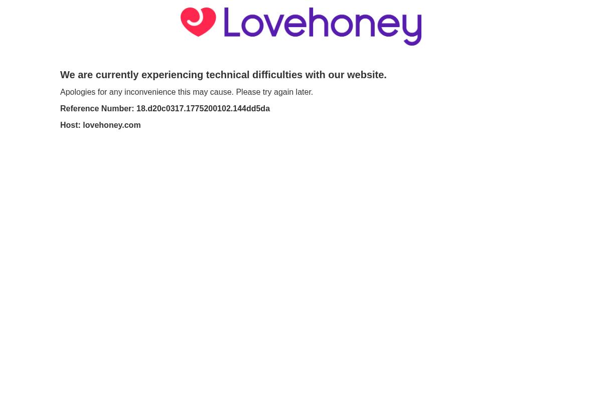 Lovehoney homepage screenshot
