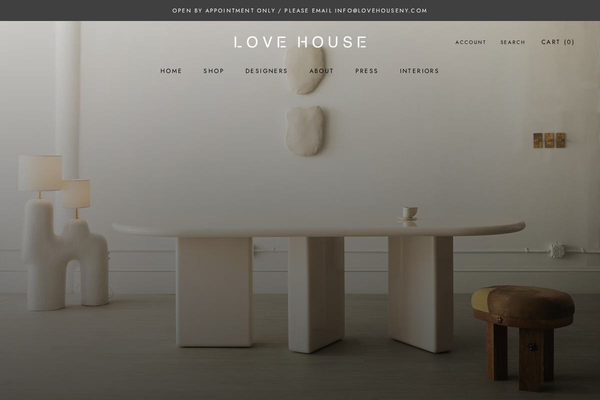 Love House homepage screenshot