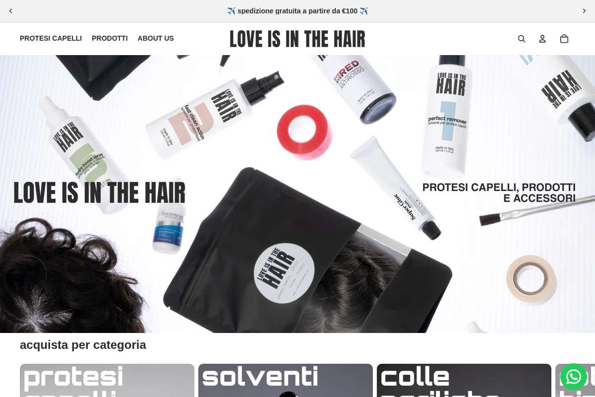 Love is in the HAIR homepage screenshot