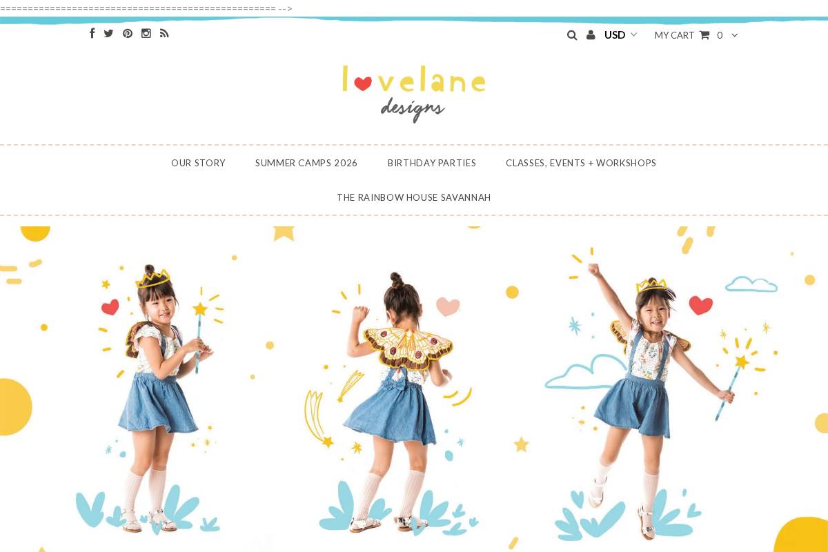 lovelanedesigns.com homepage screenshot