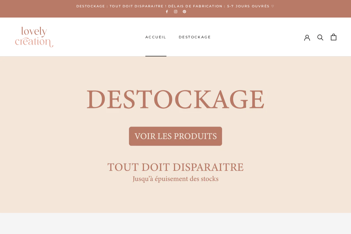 lovely-creation.com homepage screenshot