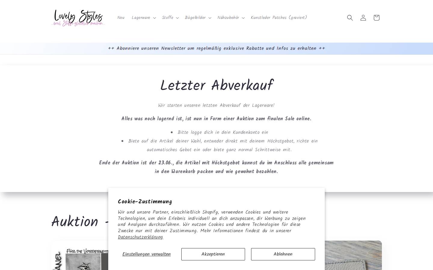 lovely-styles.de homepage screenshot