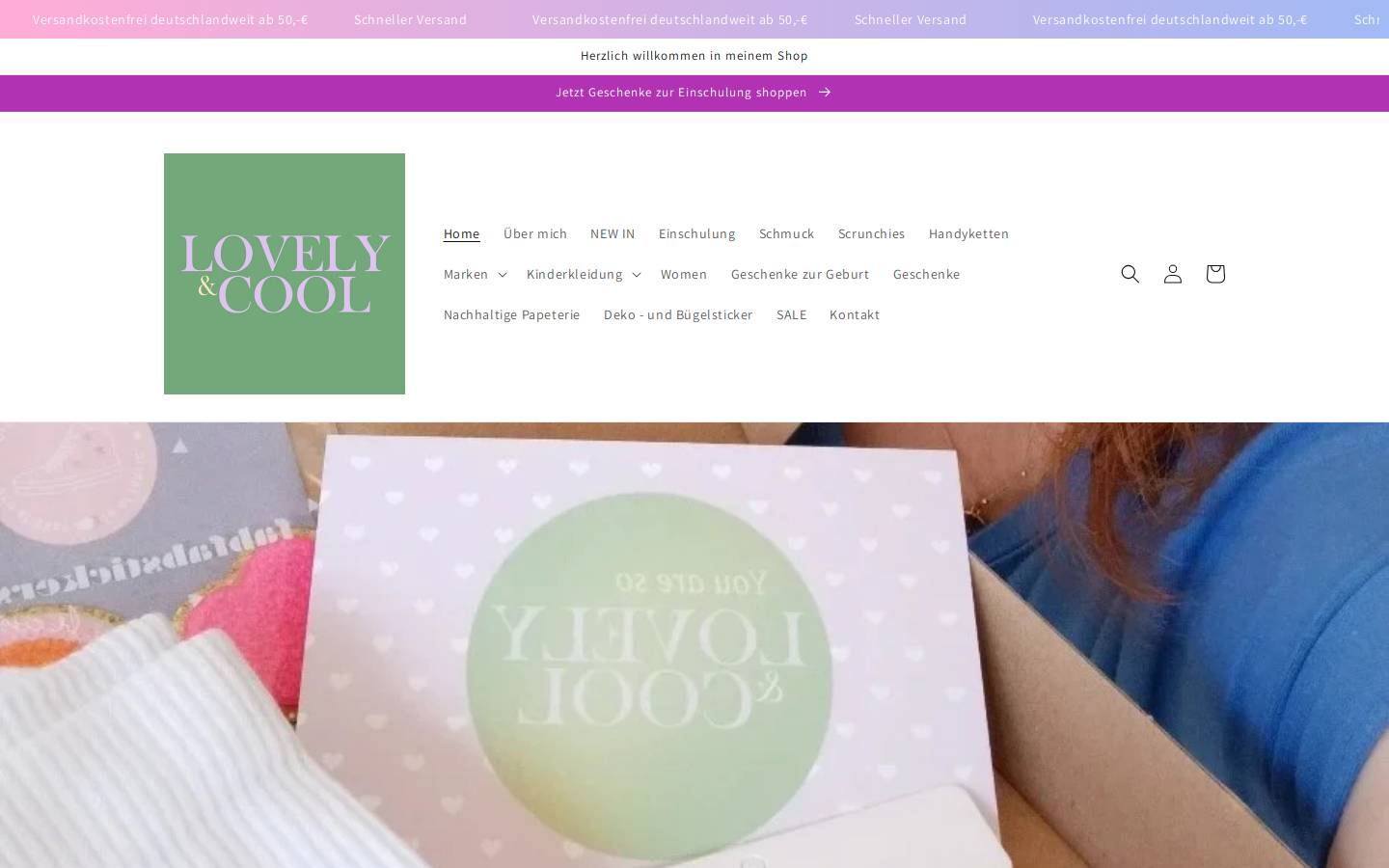 lovelyandcool.de homepage screenshot
