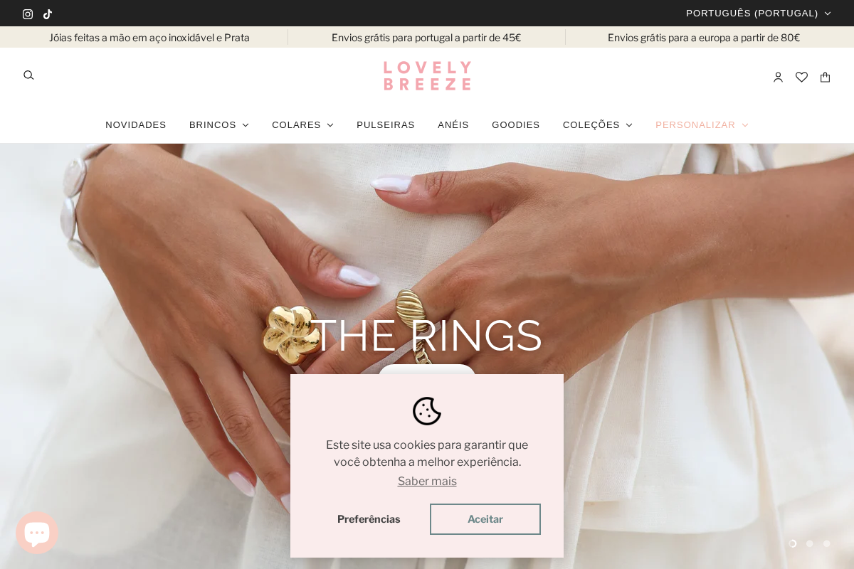 Lovely Breeze homepage screenshot