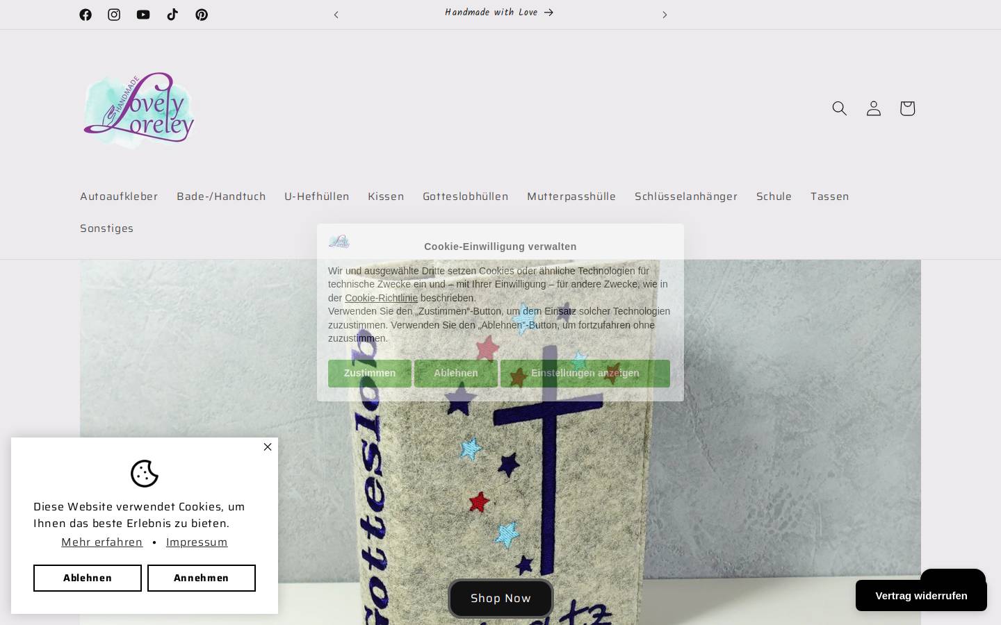 lovelyloreley.de homepage screenshot