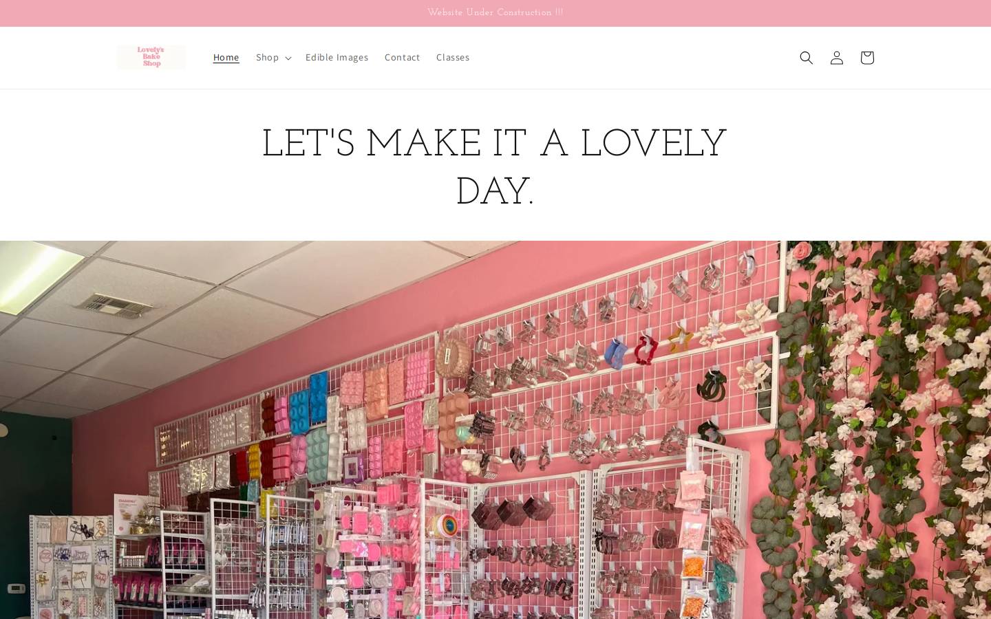 lovelysbakeshop.com homepage screenshot