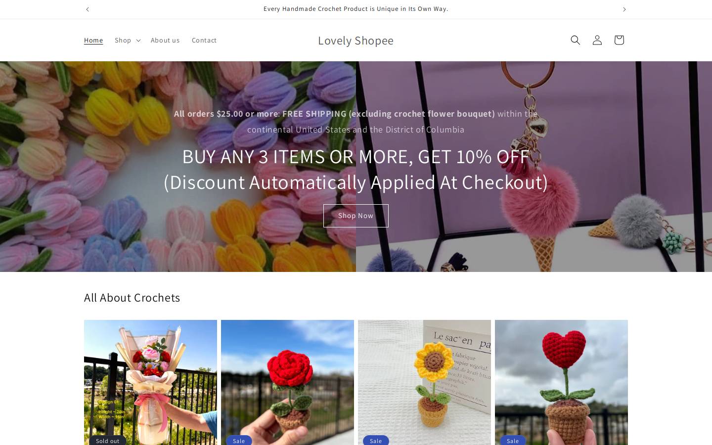 lovelyshopee.com homepage screenshot