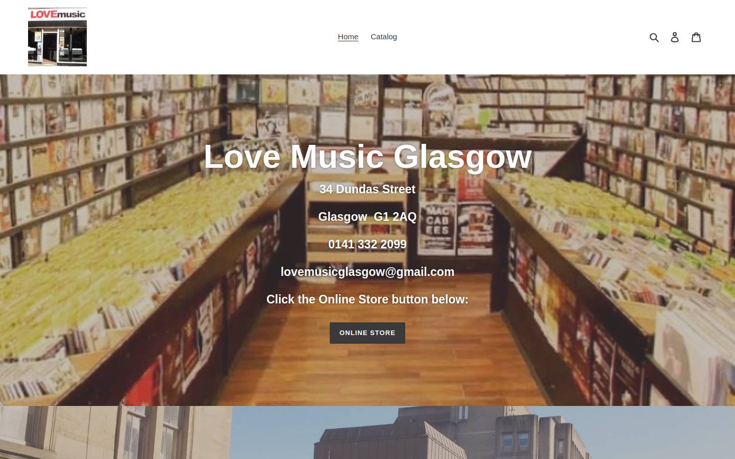 lovemusicglasgow.com homepage screenshot