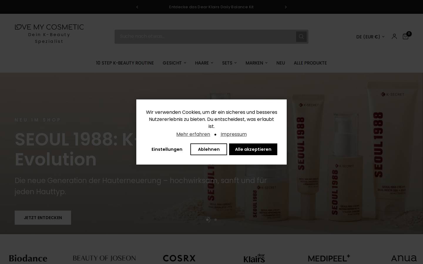 LoveMyCosmetic homepage screenshot