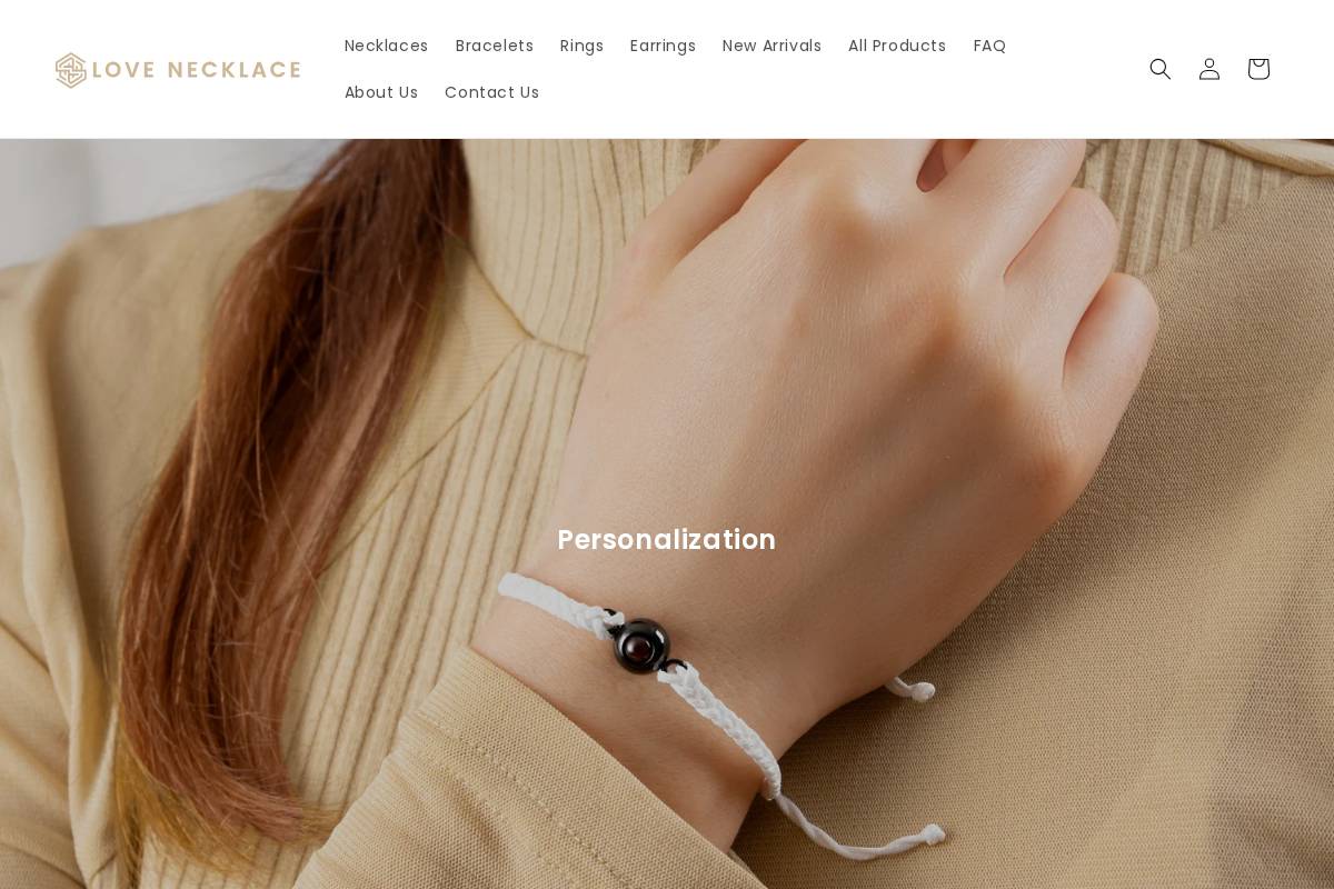 Love Necklace homepage screenshot