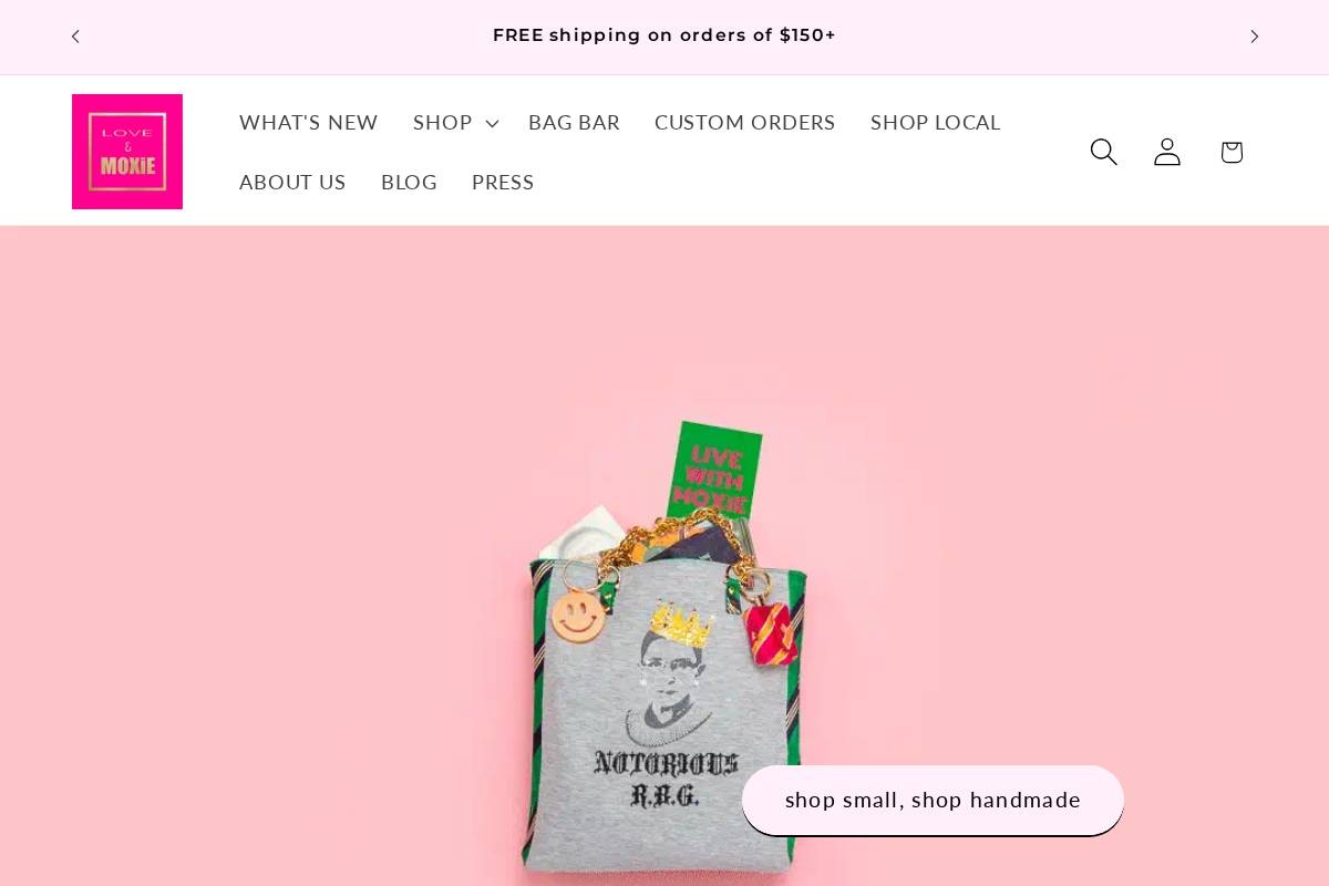 lovenmoxie.com homepage screenshot