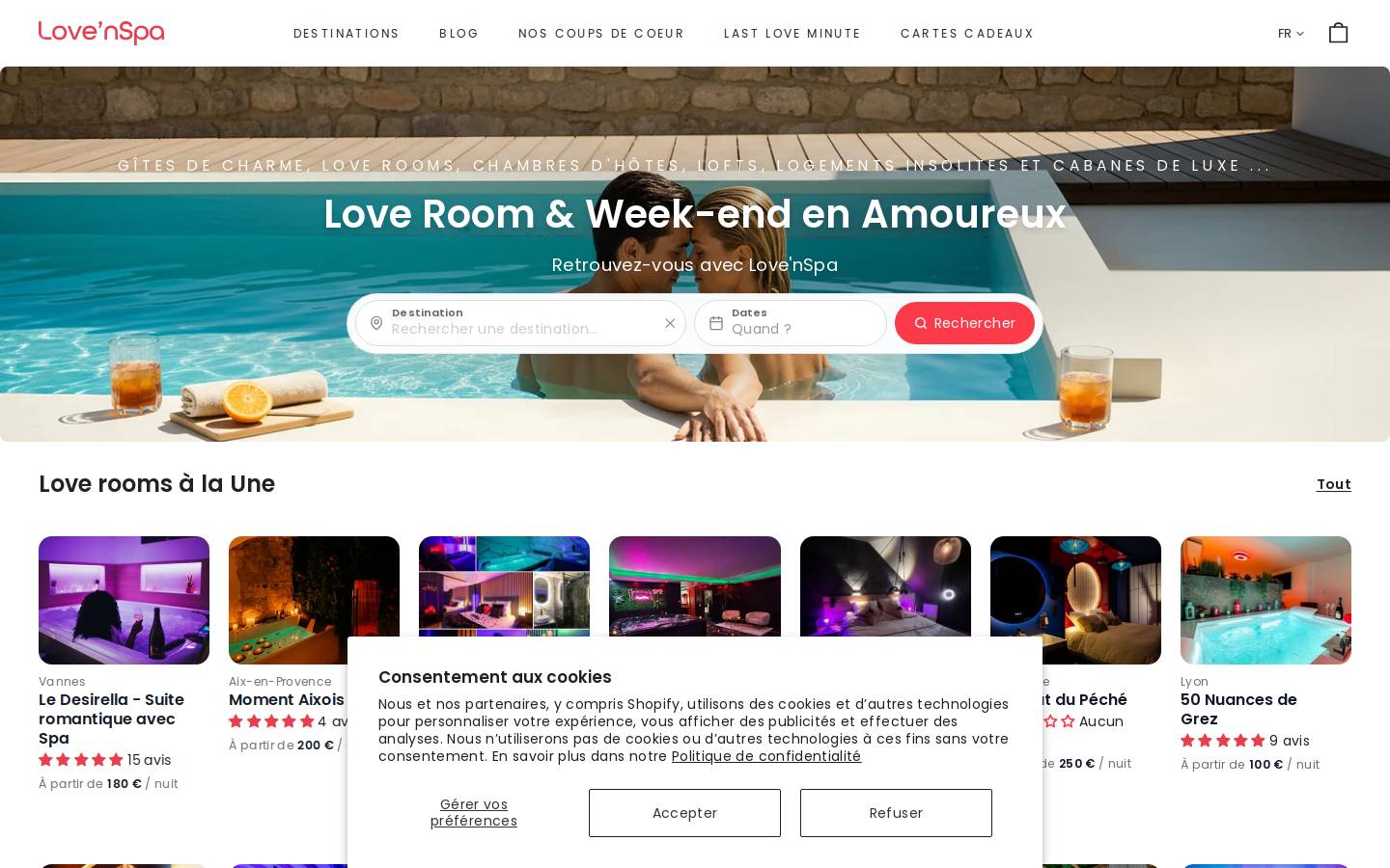 lovenspa.fr homepage screenshot