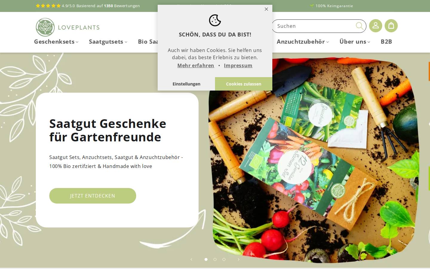 loveplants.de homepage screenshot