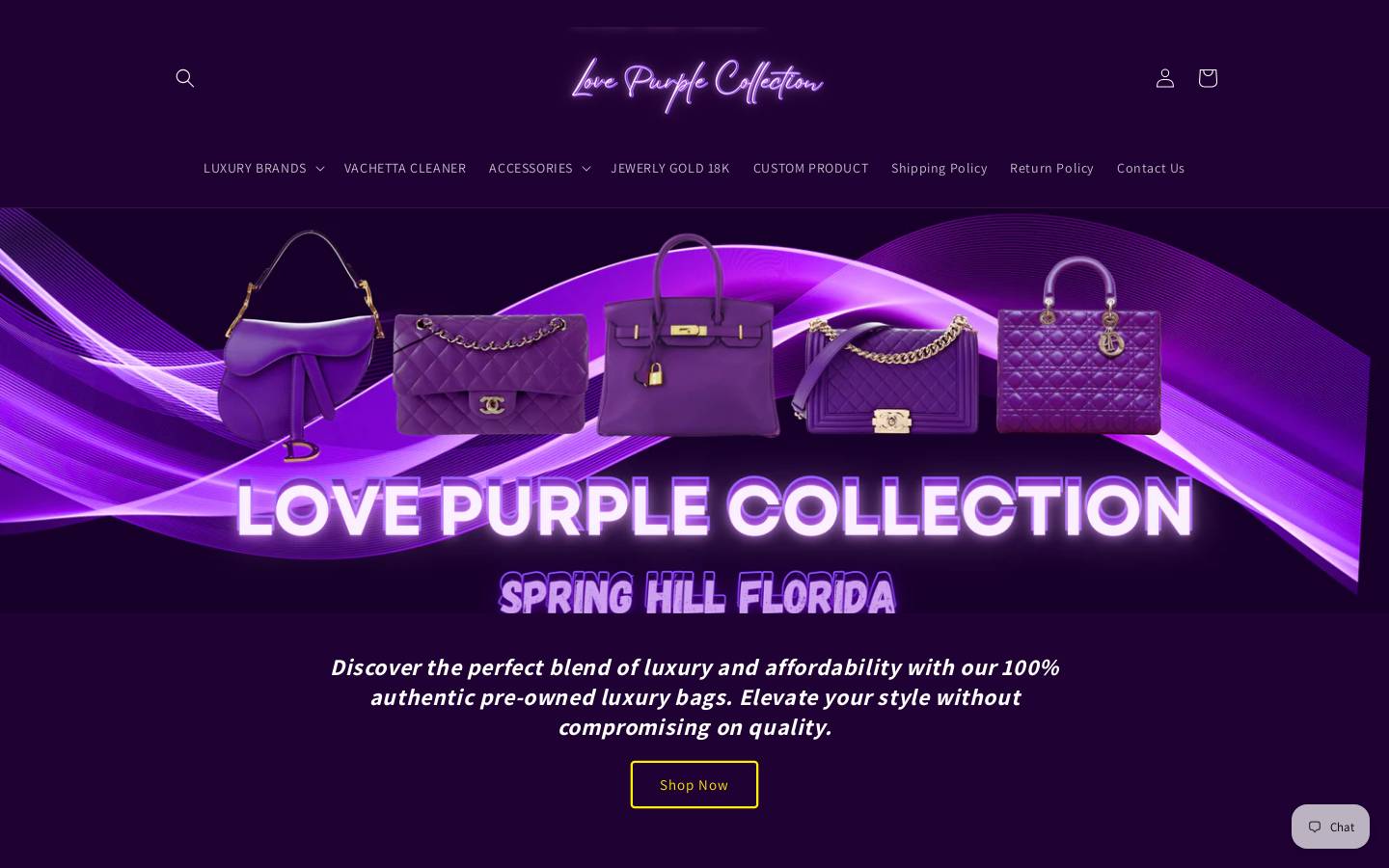lovepurplecollection.com homepage screenshot