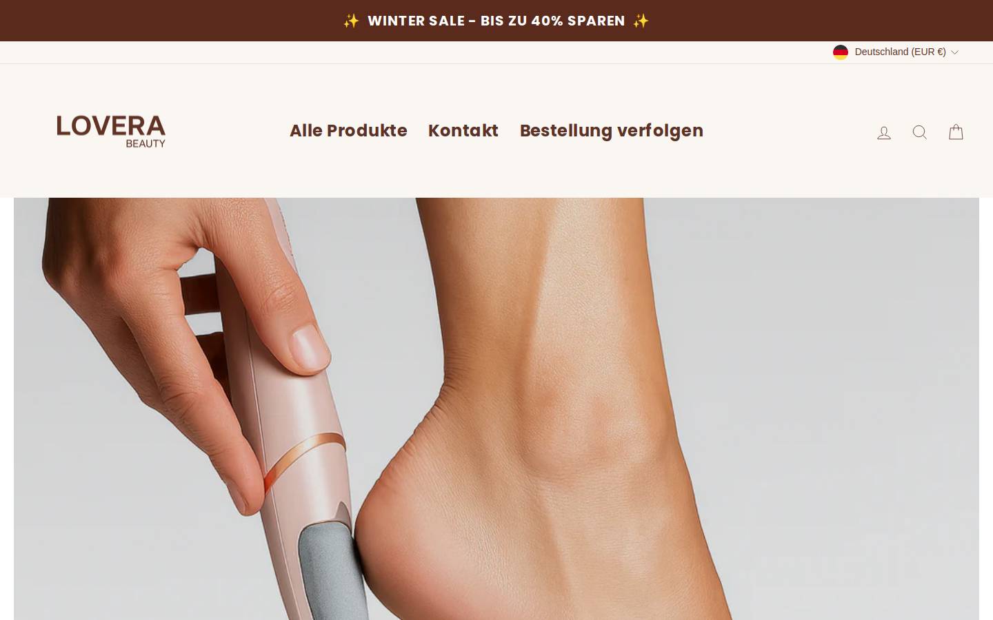 lovera-beauty.com homepage screenshot
