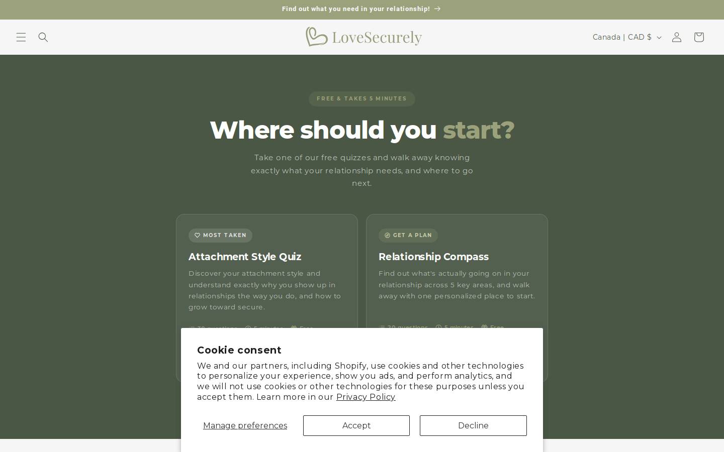 lovesecurely.com homepage screenshot