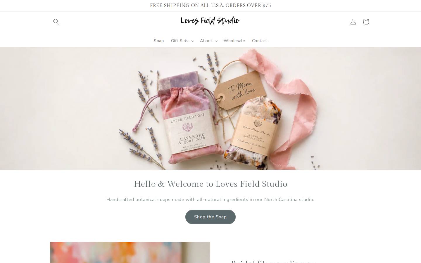lovesfield.com homepage screenshot