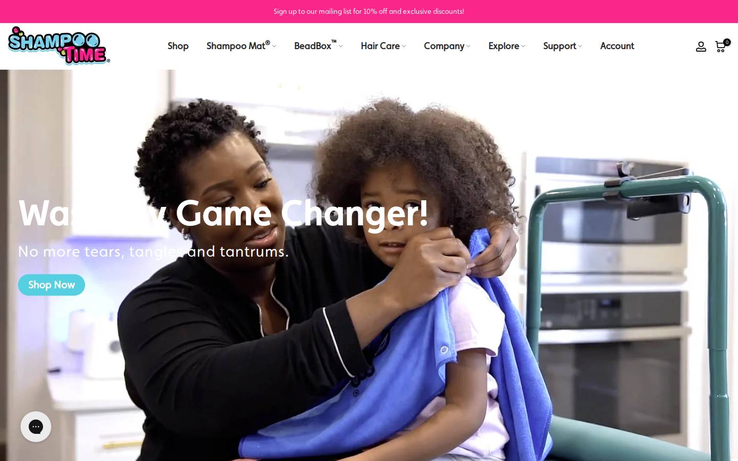 loveshampootime.com homepage screenshot