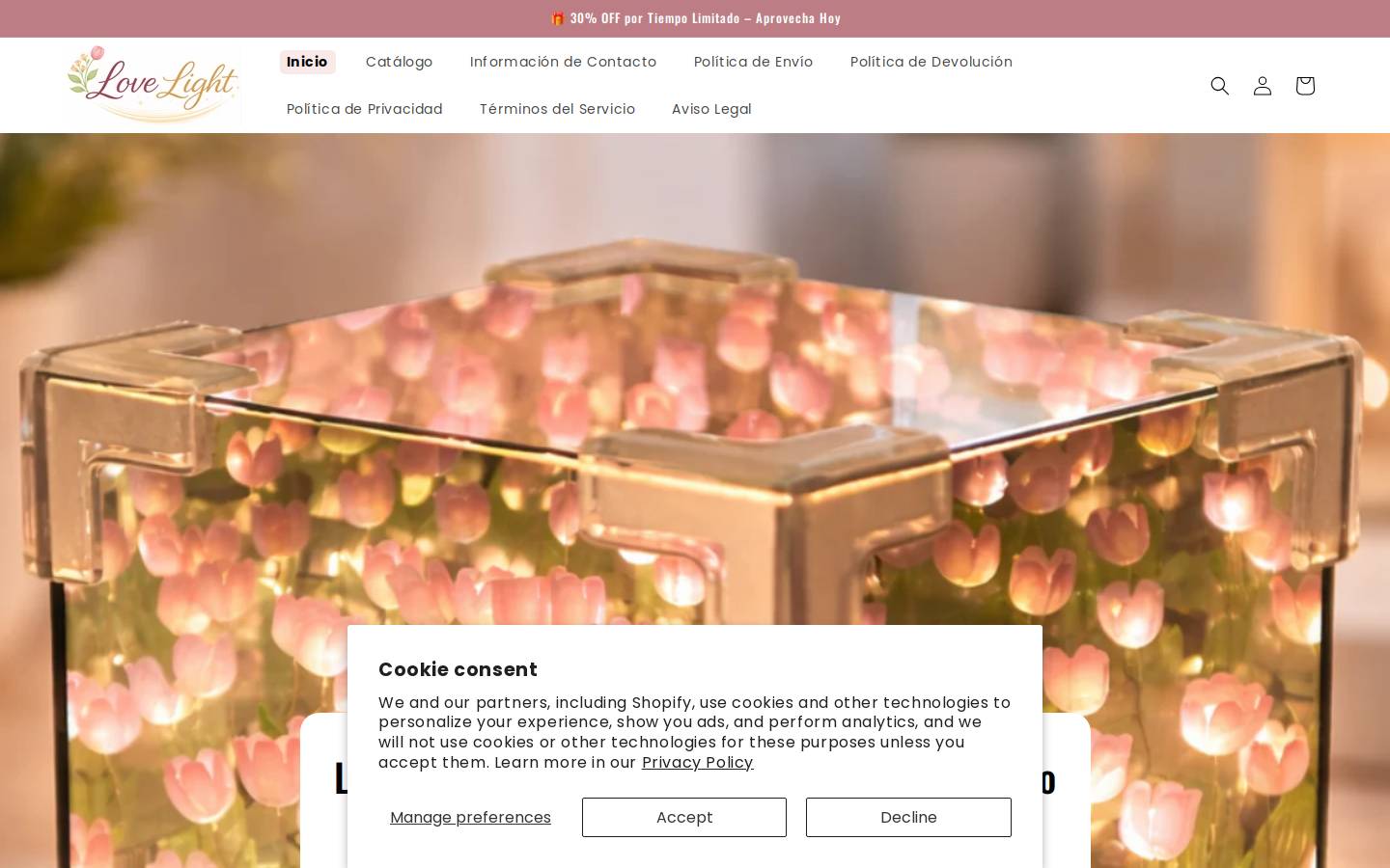 loveslight.store homepage screenshot