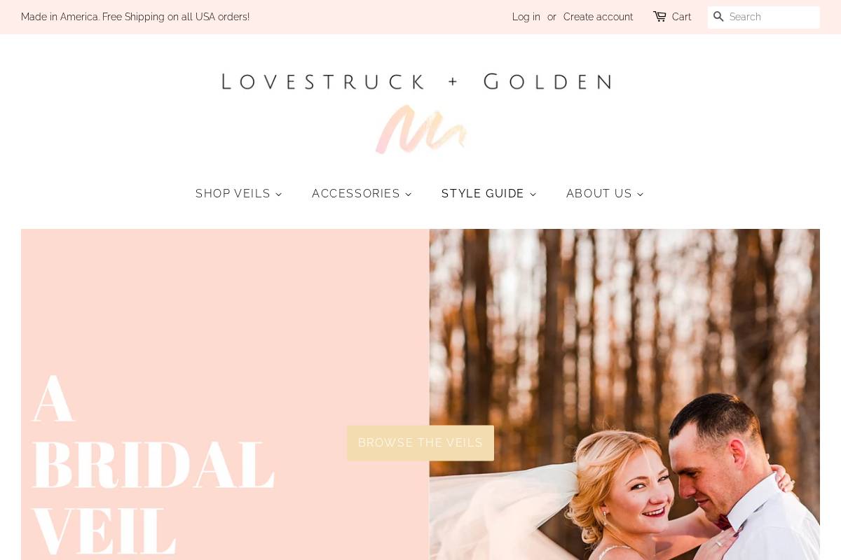 lovestruckandgolden.com homepage screenshot