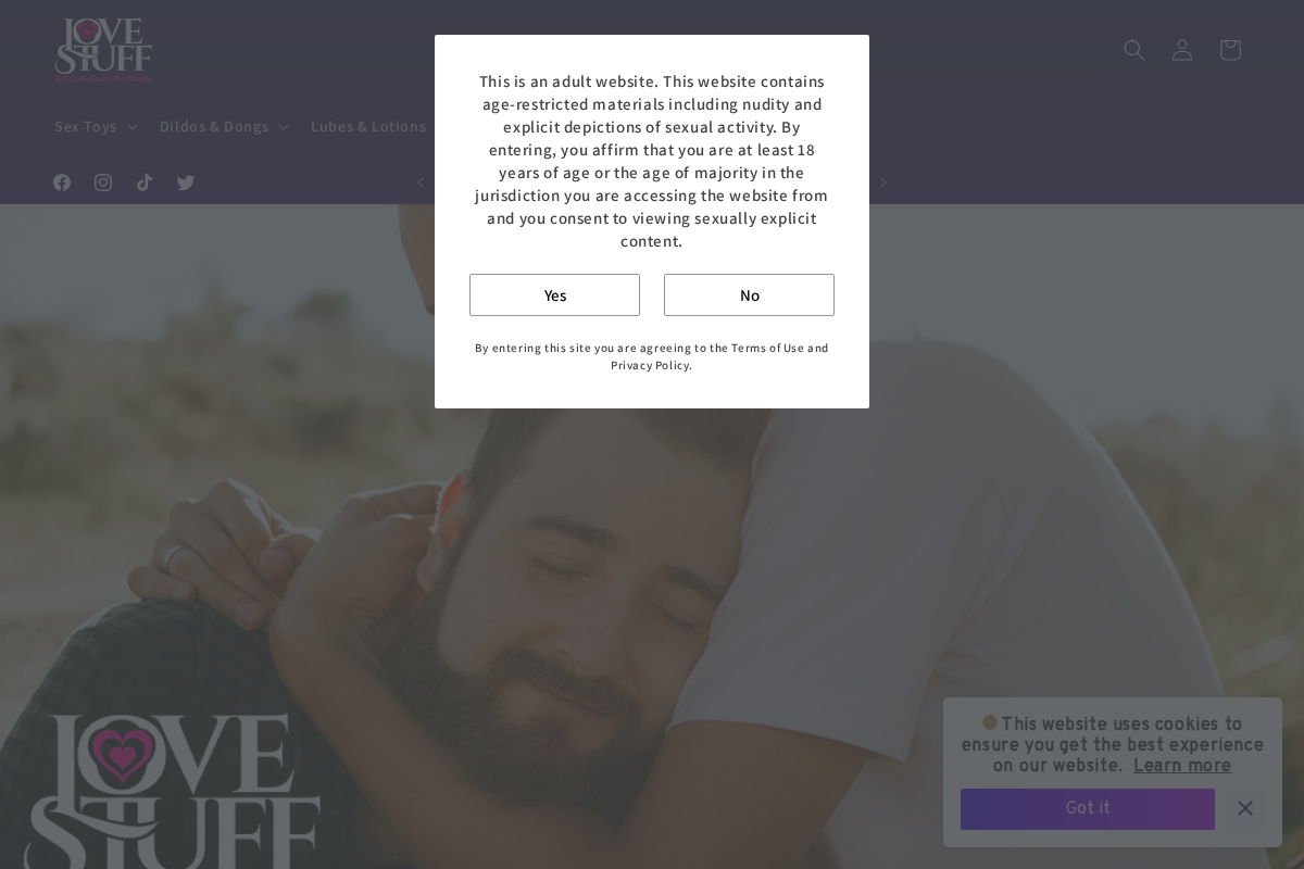 Love Stuff and More homepage screenshot