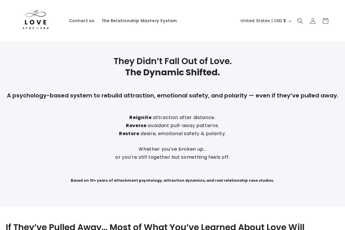 lovesyncpro.com homepage screenshot