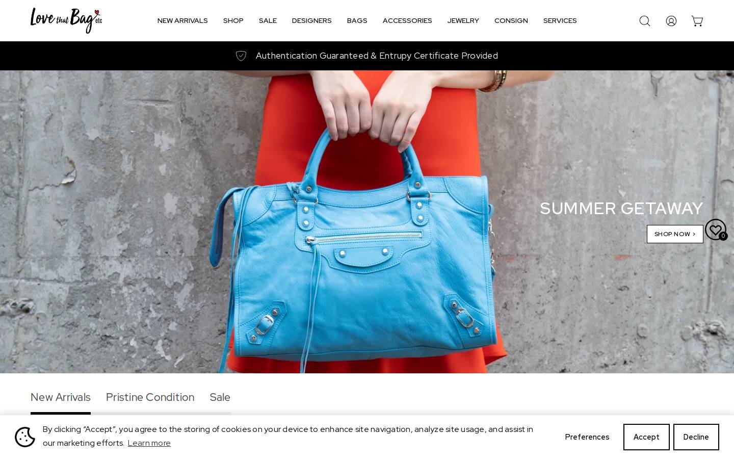 lovethatbagetc.com homepage screenshot