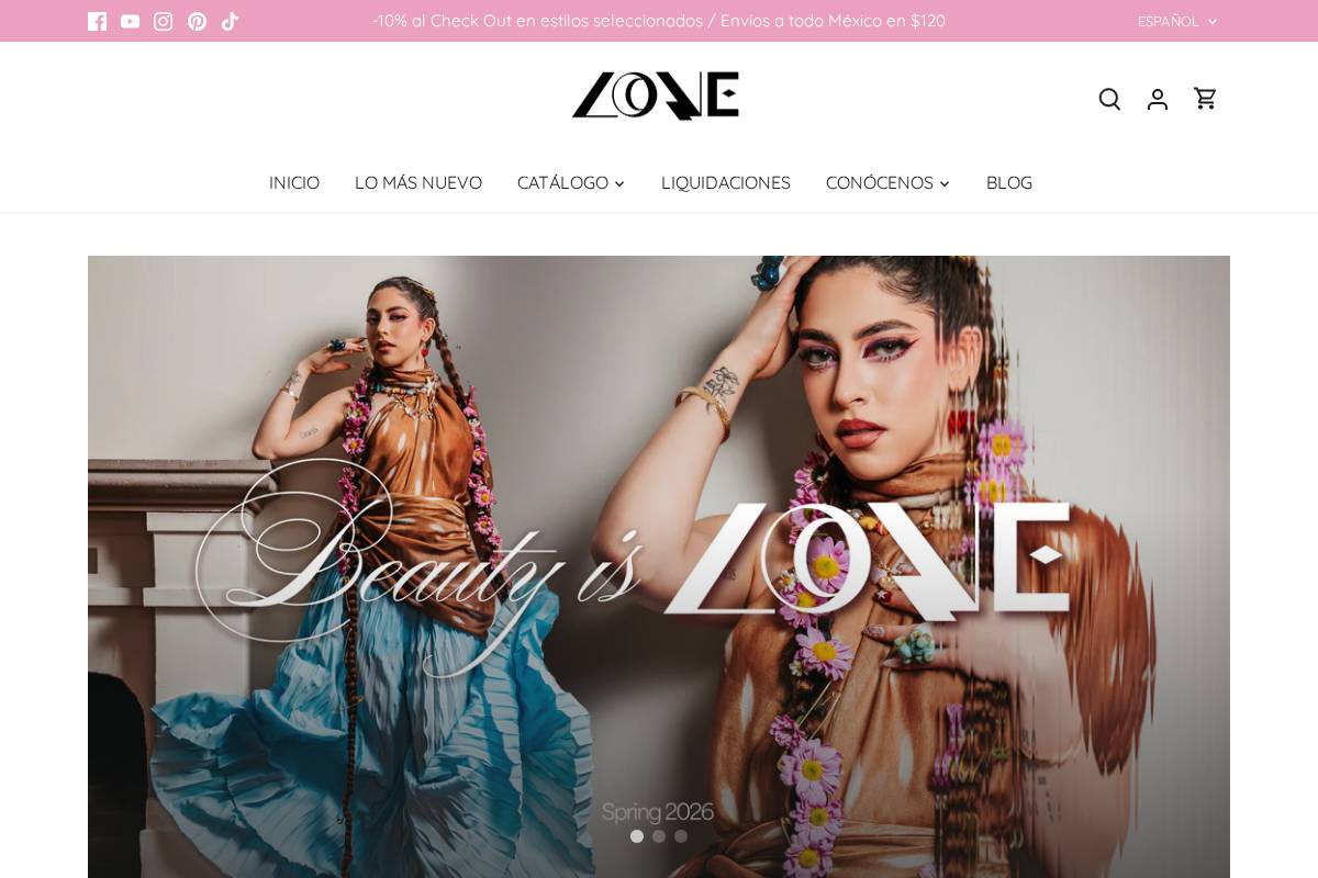 lovetheglamstore.mx homepage screenshot