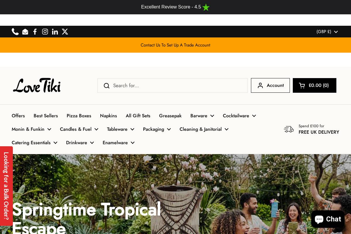 Love Tiki homepage screenshot
