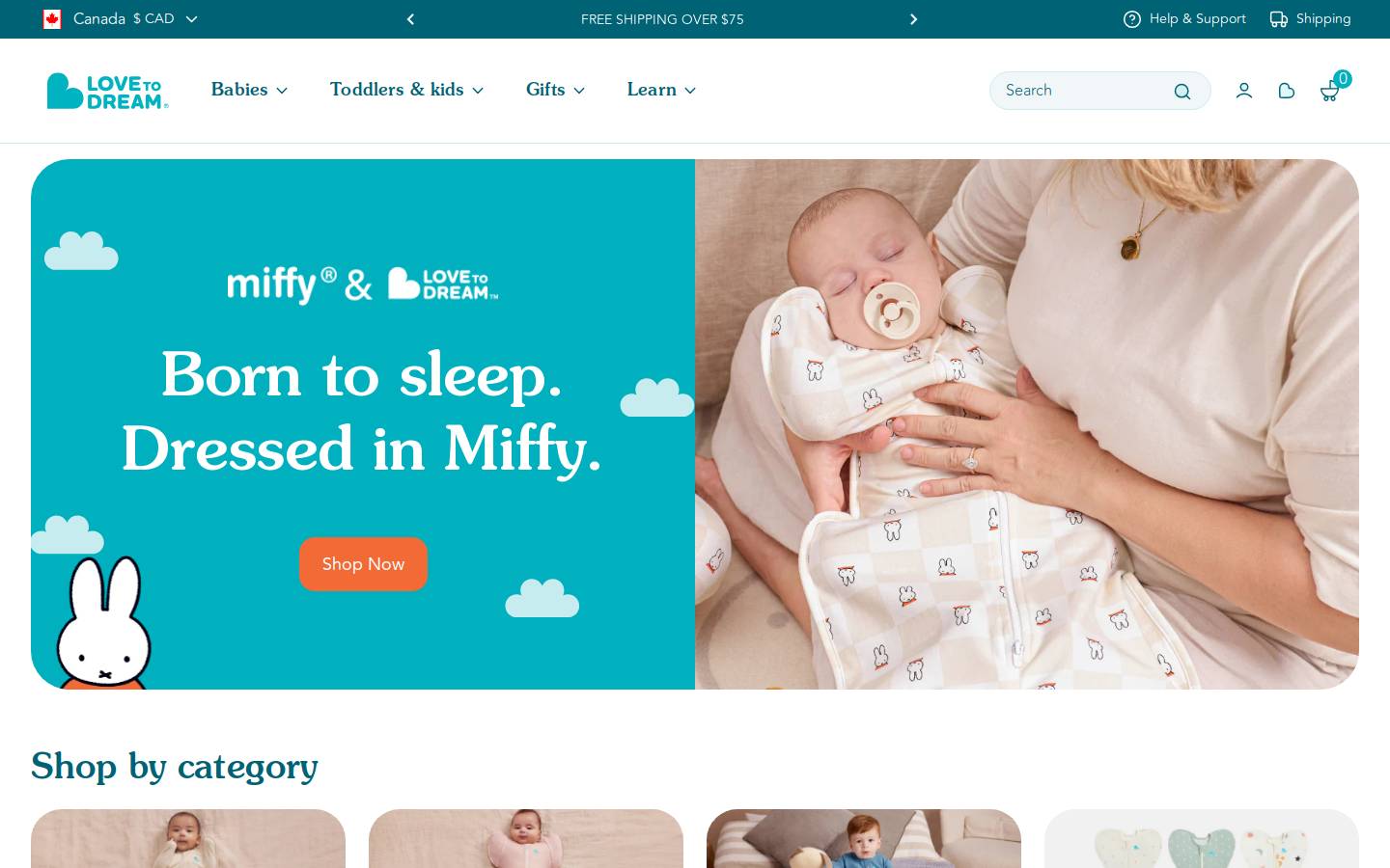 lovetodream.ca homepage screenshot