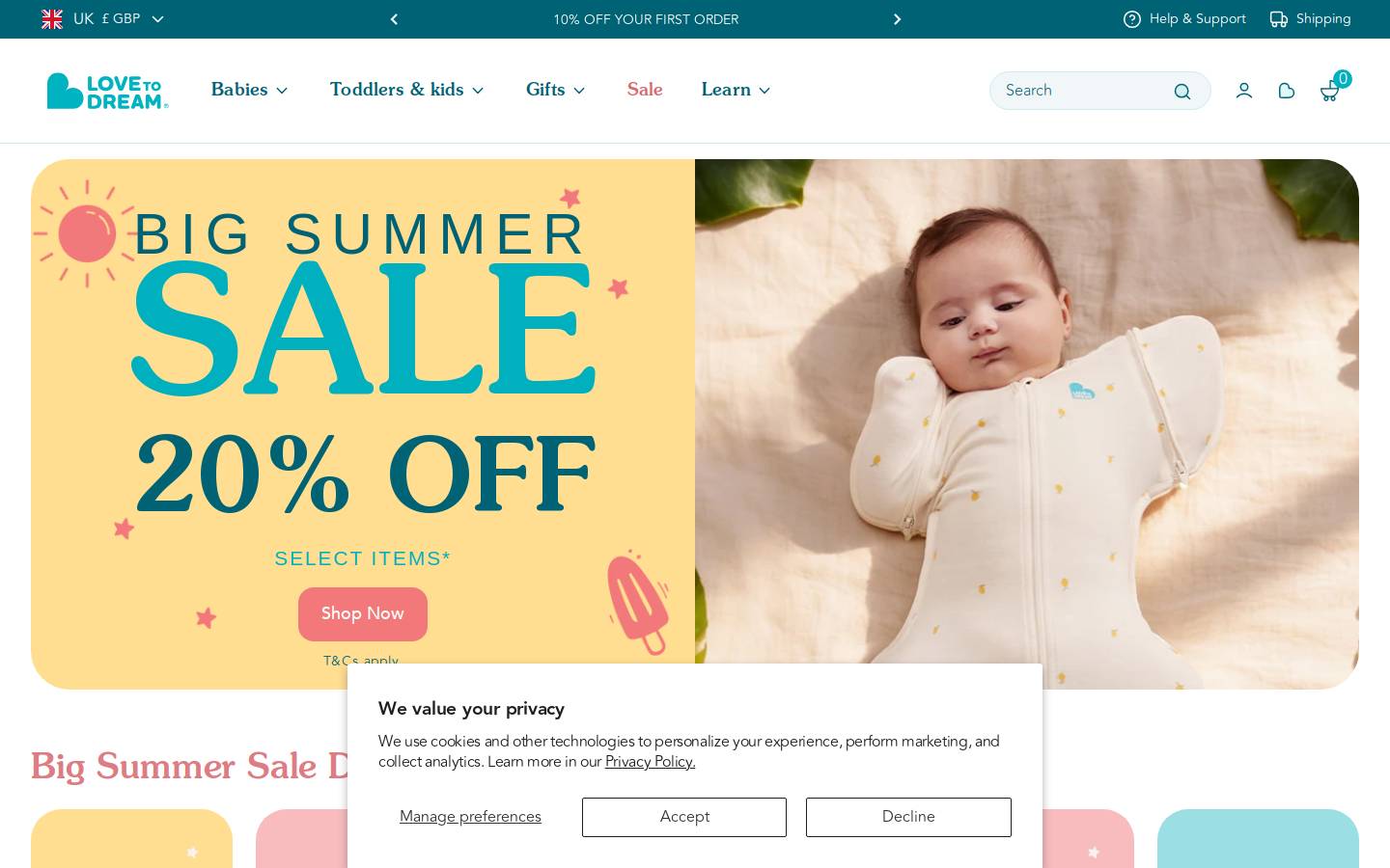 Love To Dream™ homepage screenshot