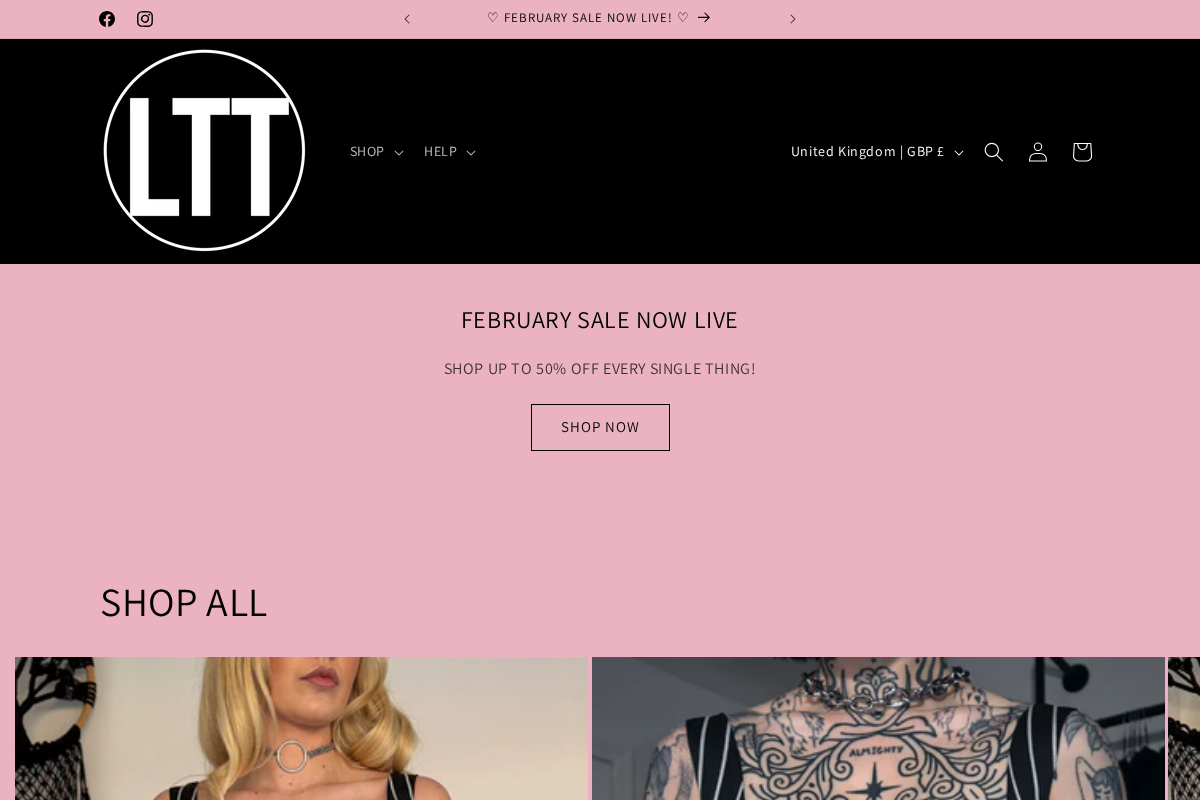 LoveTooTrue homepage screenshot