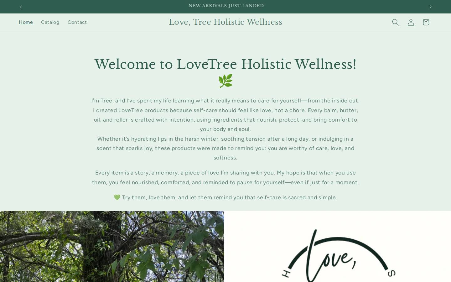 lovetreeholisticwellness.com homepage screenshot