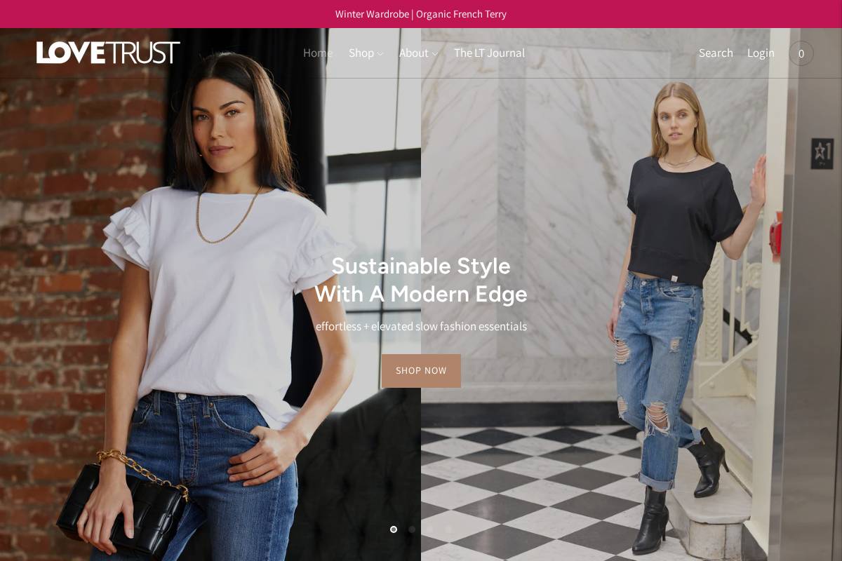 lovetrustbrand.com homepage screenshot