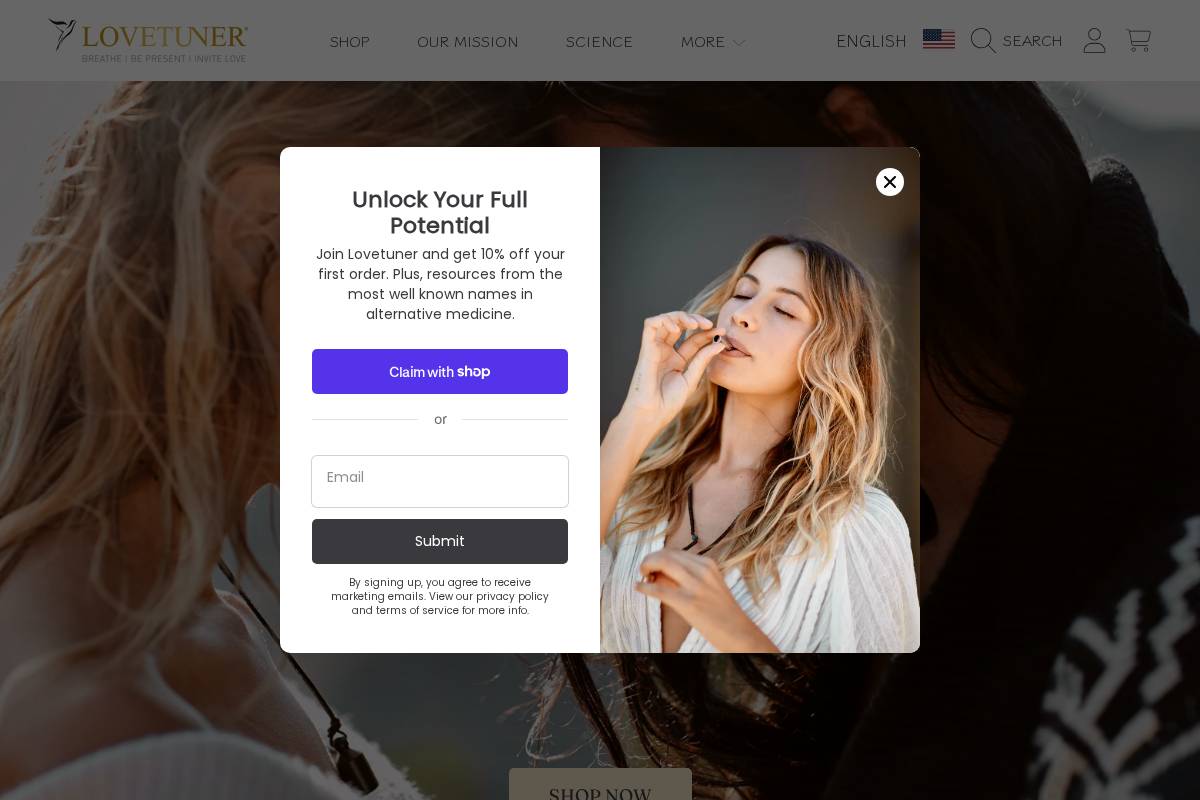 lovetunereurope.com homepage screenshot