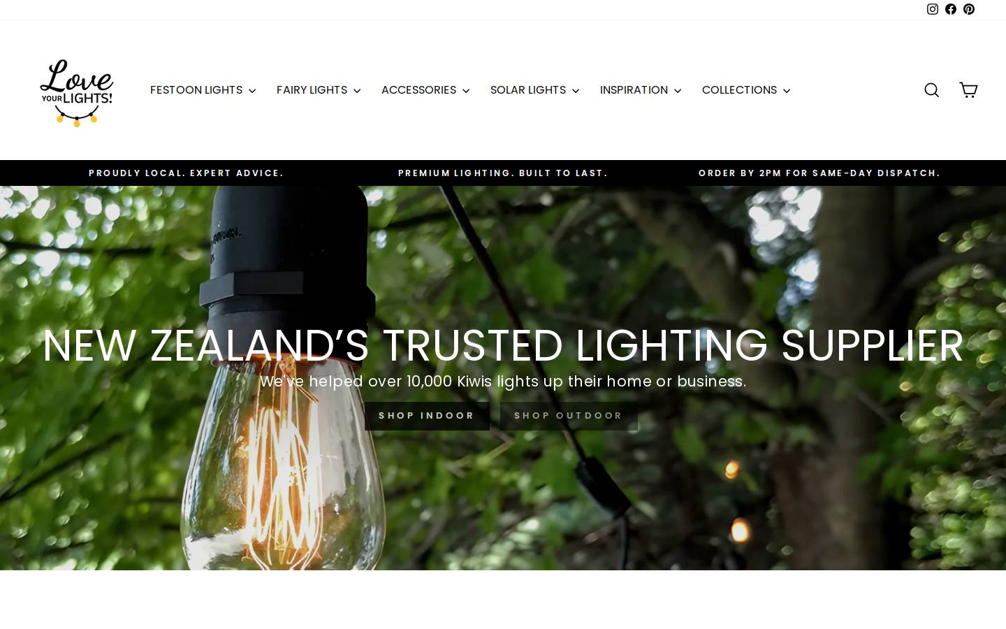 Love Your Lights  homepage screenshot
