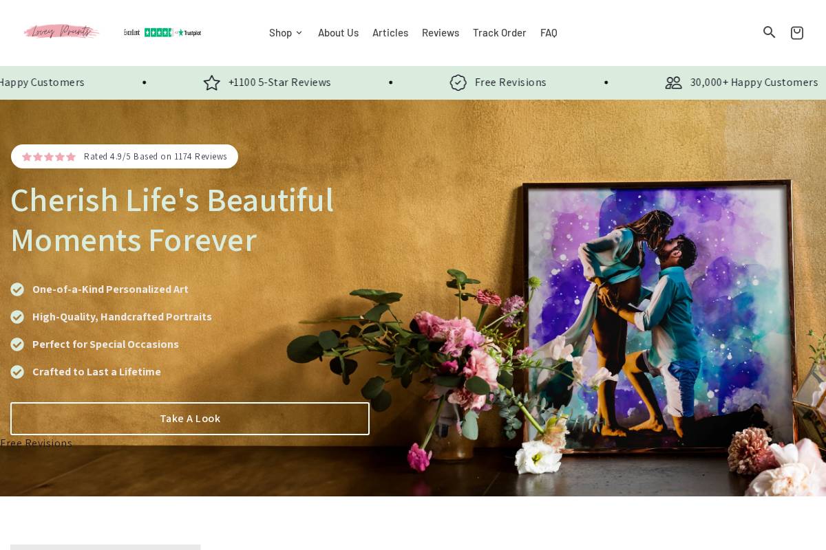 loveyprints.com homepage screenshot