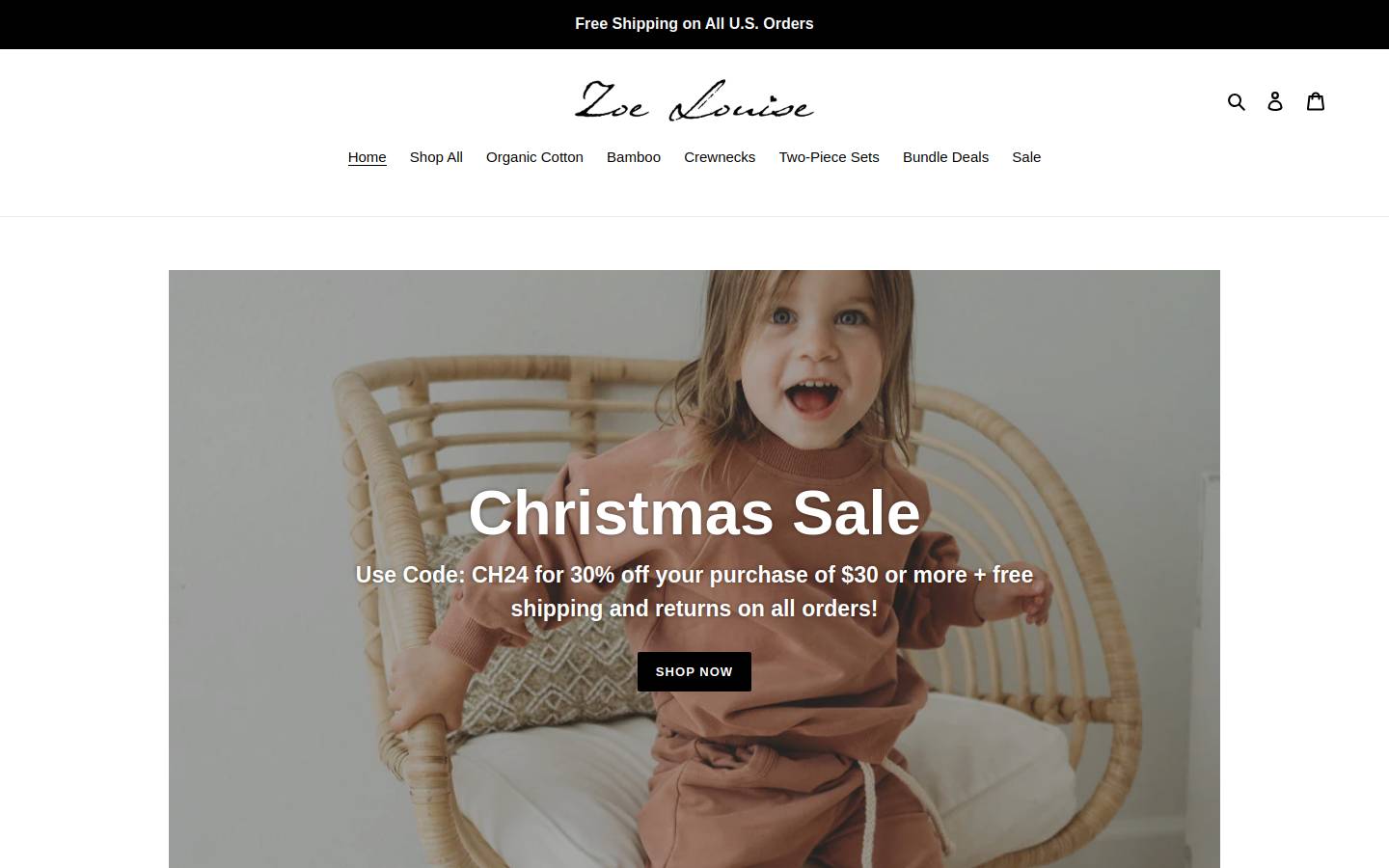 lovezoelouise.com homepage screenshot