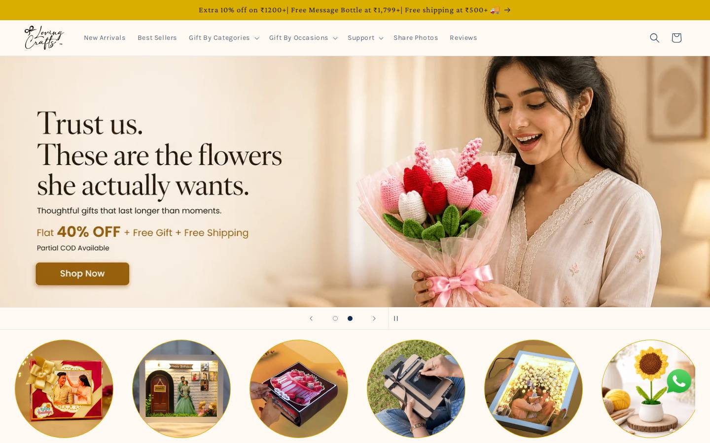 Lovingcrafts homepage screenshot