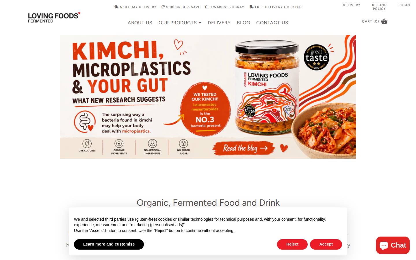 lovingfoodsfermented.com homepage screenshot