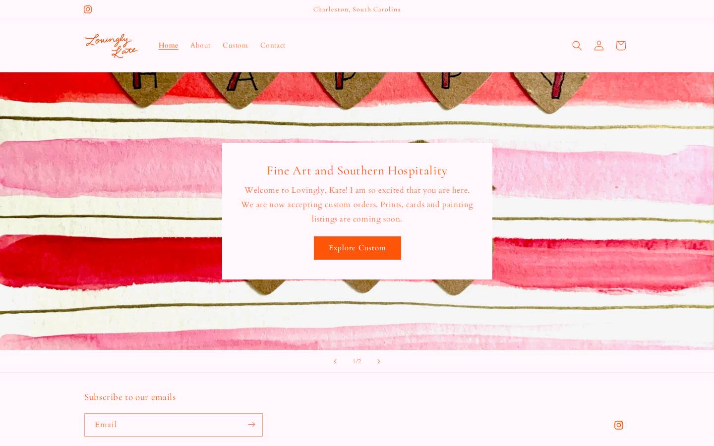 lovinglykate.com homepage screenshot
