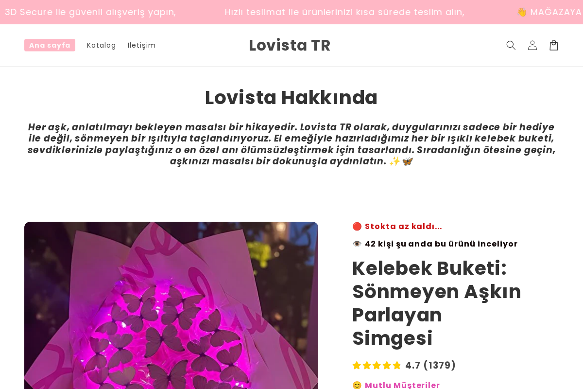 Lovista TR homepage screenshot