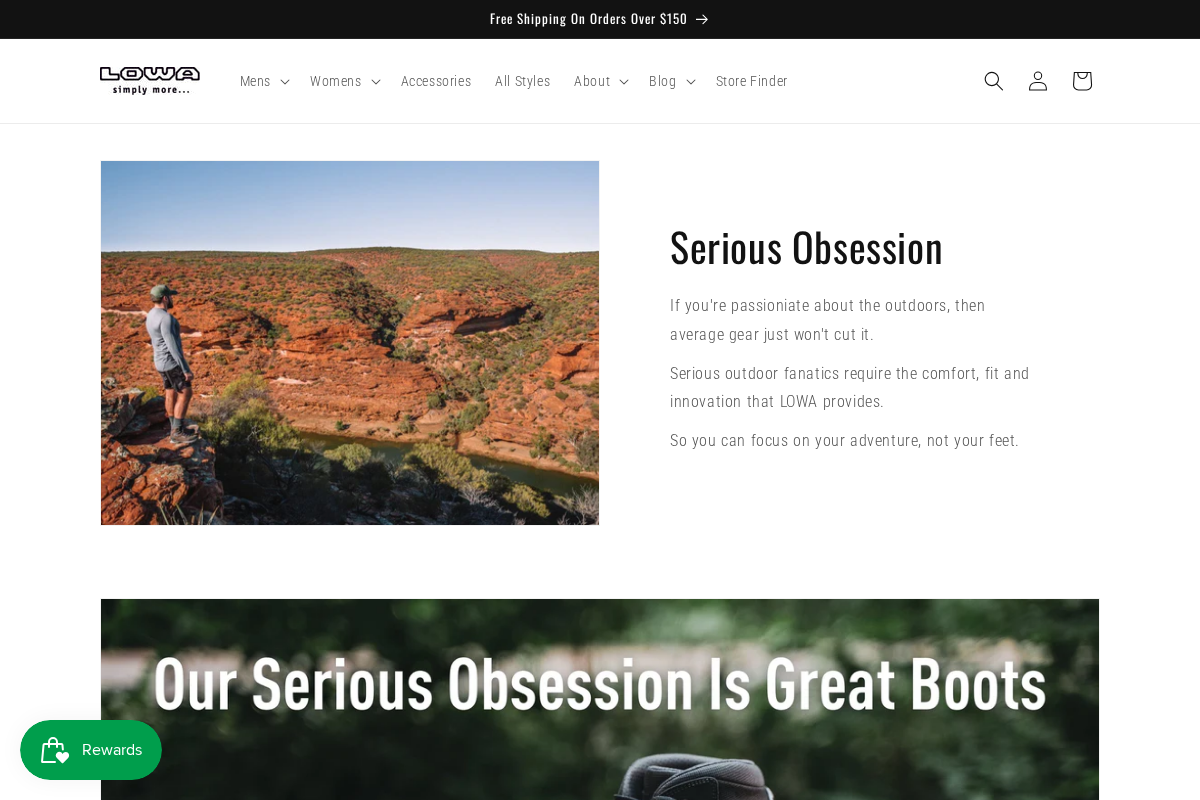 lowaboots.com.au homepage screenshot