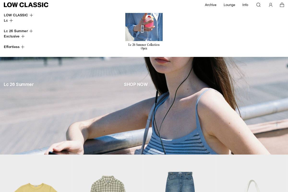 lowclassic.com homepage screenshot