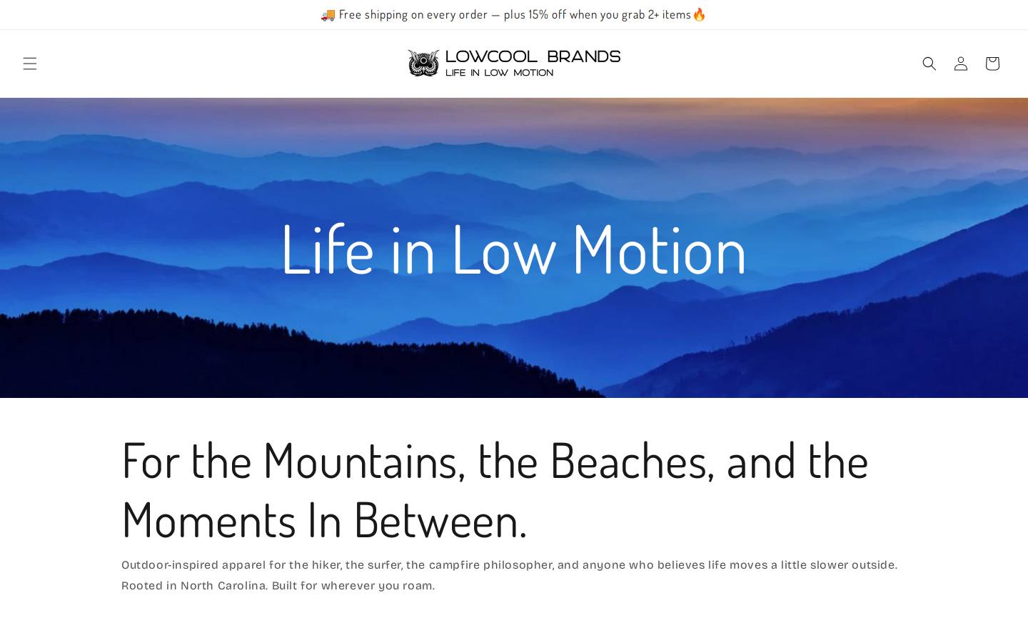 lowcoolbrands.com homepage screenshot