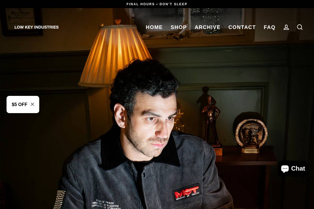 lowkey.industries homepage screenshot