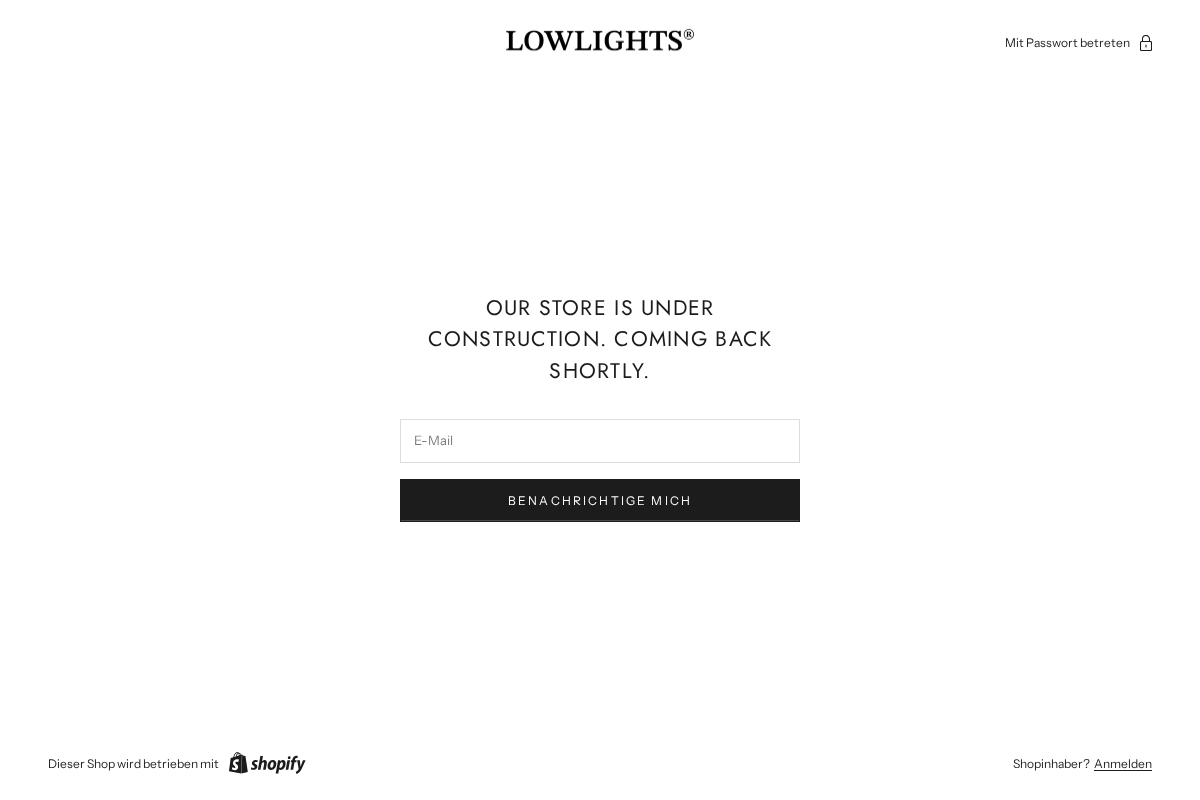 Low Lights Studios homepage screenshot