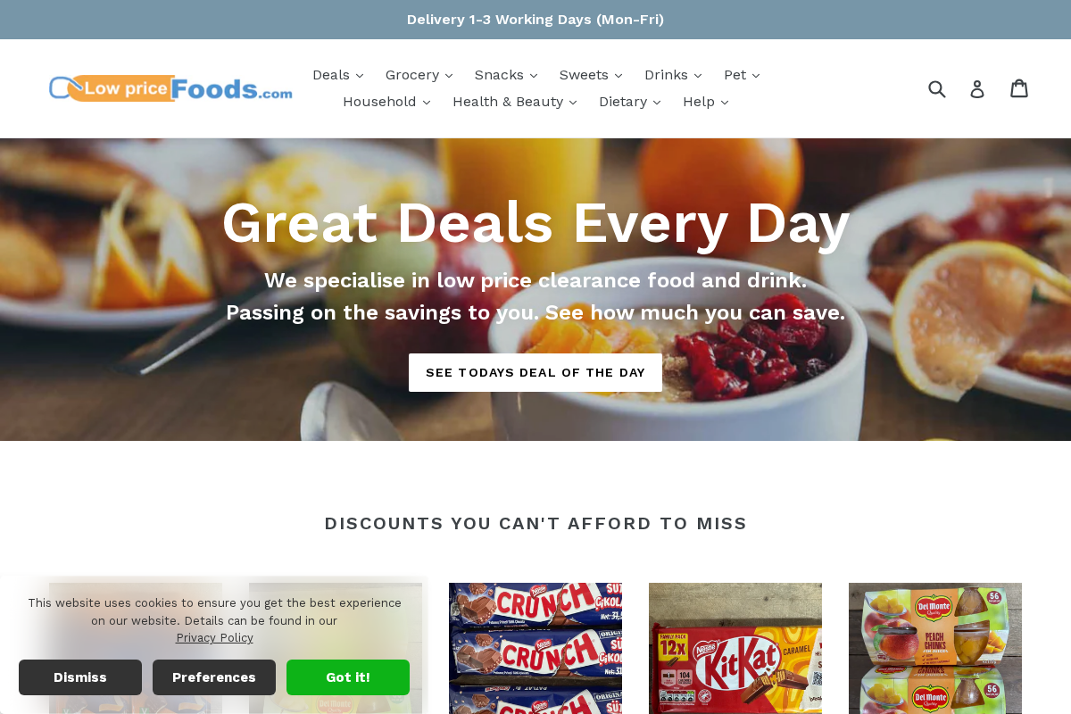 Low Price Foods Ltd homepage screenshot
